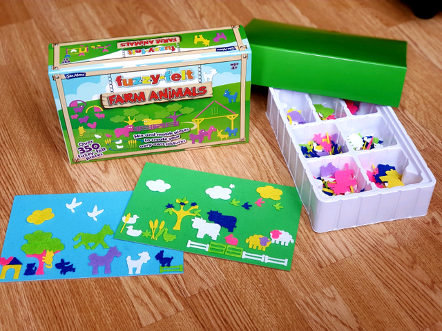 fuzzy felt farm animals